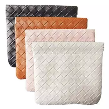 45295 шт. сумка для губной помады из искусственной кожи, водонепроницаемая, однотонная, с металлическим пружинным отверстием, портативная, легкая, для поездок на работу C