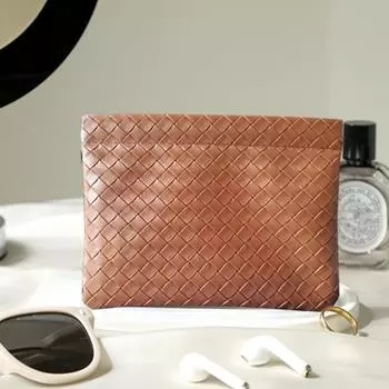 45295 шт. Сумка для помады из утолщенной искусственной кожи, водонепроницаемая, однотонная, с металлическим пружинным отверстием, портативная, легкая D