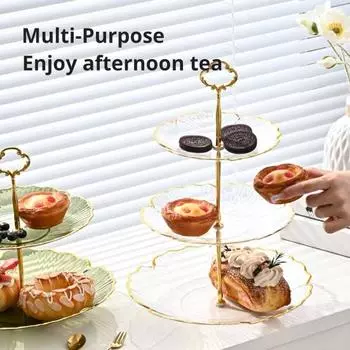 45325 ярусов подставка для кексов башня стойка для демонстрации десертов гладкие края большая вместимость свадебная вечеринка многоярусная Dual Layer белый