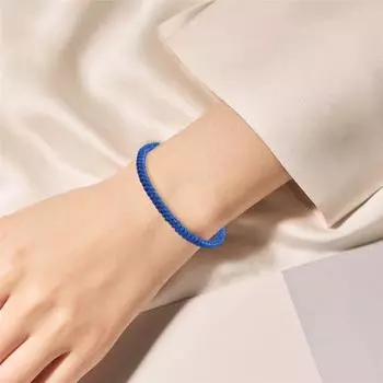 45325 шт. Синие браслеты дружбы, ручная работа, плетеная веревка, регулируемый плетеный браслет, символические цвета темно-синий
