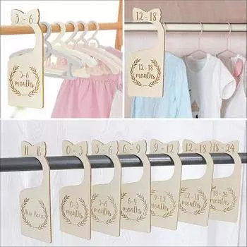 45481 шт., детские разделители для гардероба, деревянные маркеры размеров детской одежды для новорожденных D