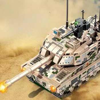 455 шт. военная серия легкий танк детские строительные блоки игрушка в подарок без коробки