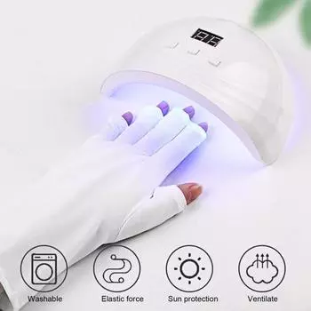 45659 пар хлопковых увлажняющих перчаток для сухих рук без пальцев успокаивающие увлажняющие 1 Pair белый