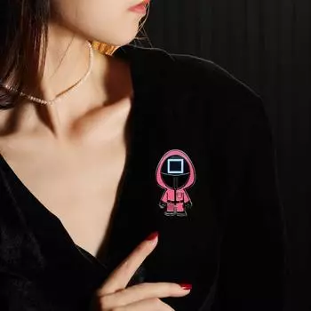 45661 шт. Брошь из мультфильма «Телесериал», акриловая прищепка для одежды, гладкие на ощупь шапки, шарфы D