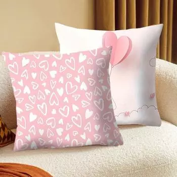 45661 шт. наволочка ко Дню Святого Валентина с узором в виде сердца и скрытой застежкой-молнией A