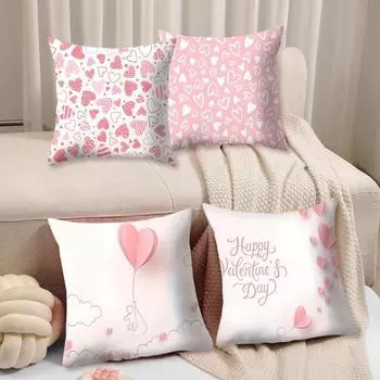 45661 шт. наволочка на День святого Валентина с узором в виде сердца, скрытая застежка-молния A