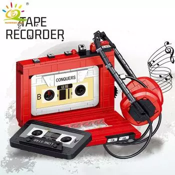 457 шт. моделирование MOC радиомагнитофон модель микро строительные блоки мини-кирпич детская городская строительная игрушка для детей