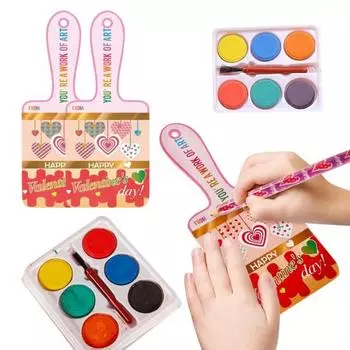 45820 Наборы Подарочный набор ко Дню Святого Валентина с 6-цветной палитрой кистей 6pcs