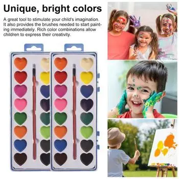 45820 шт. в коробке набор акварельных красок для детей стираемая акварельная краска с кисточкой портативный 6pcs