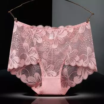 45-110 кг, женские кружевные трусики больших размеров, сексуальные брюки с высокой талией, бесшовное нижнее белье с подтяжкой ягодиц, женские сетчатые дышащие трусы с цветами L синий/фиолетовый