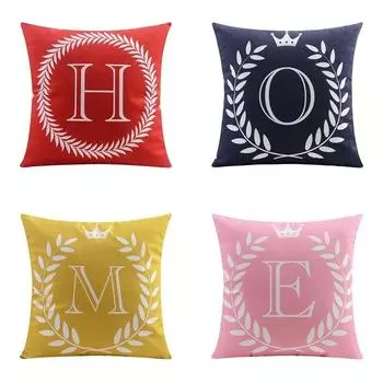 45*45 см 26 английских букв плюшевая наволочка для свадьбы, вечеринки, фестиваля, украшения, диван, офисное сиденье, автомобильная подушка, чехол для дома 40x40cm