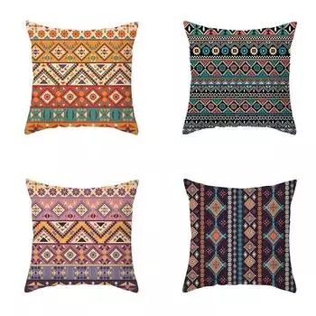 45*45 см этническая полосатая индийская тотемная наволочка для гостиной, дивана, офисного стула, поясничная подушка, украшение для дома 40x40cm