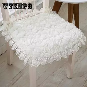 45*45 см корейский стиль, бытовые плюшевые кружевные Нескользящие подушки для стула, зимние утолщенные теплые подушечки для сидений, офисные сидячие нескользящие коврики для табуретов 40*40