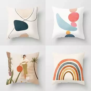 45*45 см скандинавская креативная абстрактная художественная полосатая наволочка для дивана, наволочка для дивана, уличная наволочка, современное украшение для дома 40x40cm