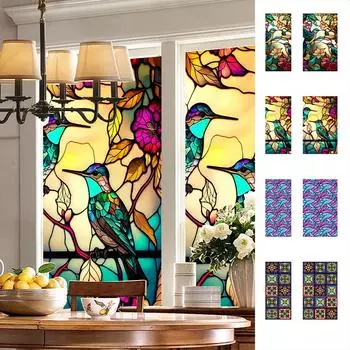 45/60*100 см красочные электростатические наклейки на окна окрашенная декоративная пленка 45x100cm
