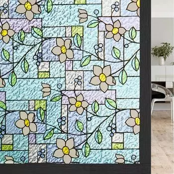 45/60/90 см Радужная пленка для оконной защиты 3D Декоративные виниловые витражные наклейки Статичные самоклеящиеся наклейки на оконную пленку 30x100 cm