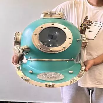 45,72 см морской зеленый шлем для подводного плавания Mark V шлем для подводного плавания морской корабельный декоративный шлем лучший декор подарок