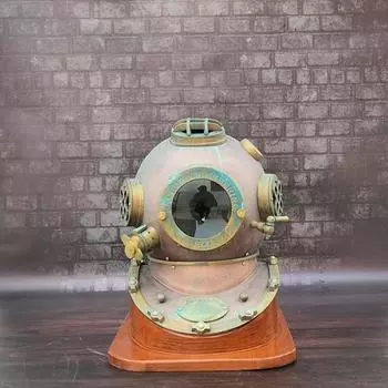 45,72 см Водолазный шлем Водолазный шлем ВМС США Mark V Водолазный шлем Морской глубоководный водолазный шлем Декоративный для дома
