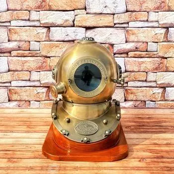 45,72 см водолазный шлем ВМС США, инженерный водолазный шлем, глубоководный водолазный шлем, водолазный шлем с деревянной основой