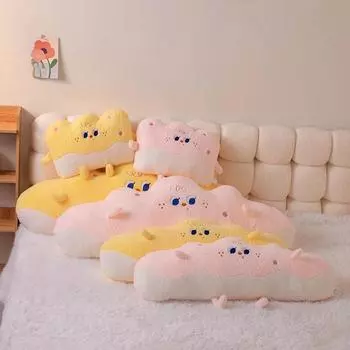 45/90/120 см мультяшная сырная плюшевая подушка мягкая успокаивающая подушка для отдыха милый подарок для девочек декор комнаты 45cm жёлтый
