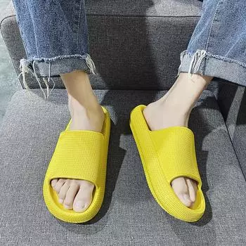 45 больших размеров летние новые мужские тапочки модные пляжные туфли домашние сандалии наступить на дерьмо ощущение толстой подошвы одно слово 36