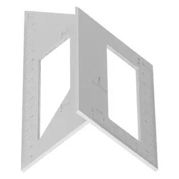 45 degrees 90 degrees T Angle Gauge Straight Ruler 3D Mitre Degree Measuring Tool for Woodworking(Black )