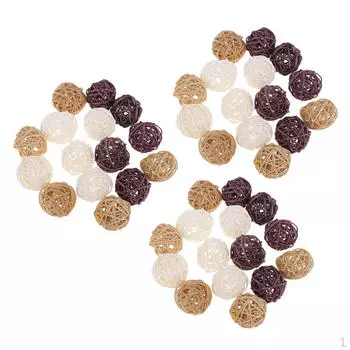 45 компл. 3 см плетеные шарики из ротанга для свадебной вечеринки, декоративные поделки