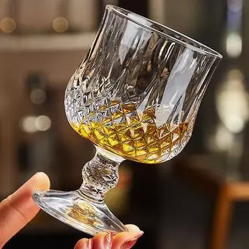 45 мл винтажный бокал для вина в стиле ретро с рельефным узором сладкий стеклянный бокал для вечеринки, бара Ktv White Spirit прозрачный стакан для питья