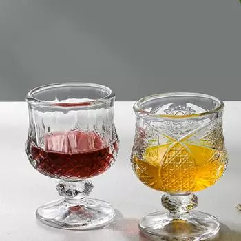 45 мл винтажный бокал для вина в стиле ретро с рельефным узором сладкий стеклянный бокал для вечеринки, бара Ktv White Spirit прозрачный стакан для питья N3