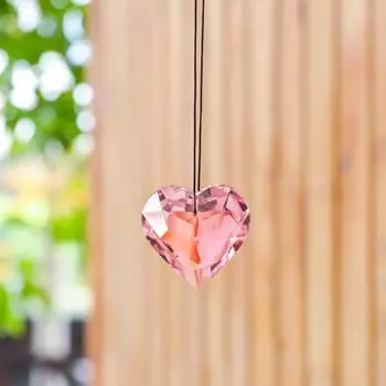 45 мм Ремесла Кристальный Колокольчик Ветра Создатель Радуги Подвесной Сердце Ловец Солнечного Света Ловец Света Луны Рождественский Подарок
