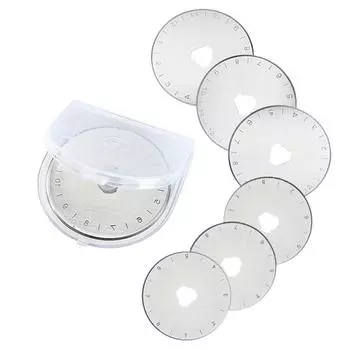 45 мм вращающийся нож роликовый круглый нож сменное лезвие диск для резки ткани лоскутное шитье кожи круглый режущий инструмент для рукоделия 1pcs серебряный