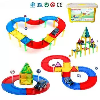 45 шт. большой размер магнитный строительный набор магнитные плитки строительные блоки детские развивающие игрушки Монтессори для детей подарки