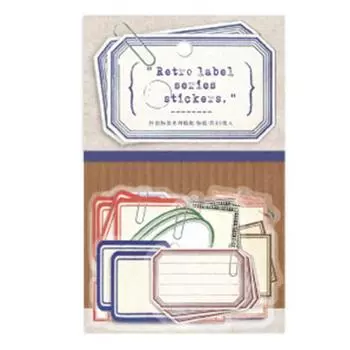45 шт. карманные наклейки с четким принтом, легко писать, богатые узоры, винтажные ретро-декоративные минималистичные ностальгические этикетки серии, наклейки для дома F