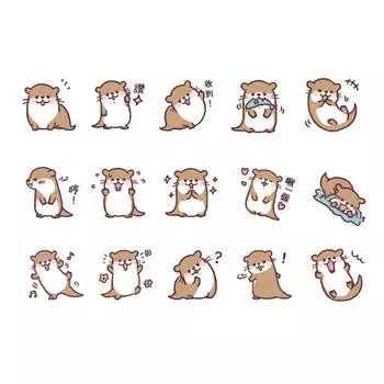 45 шт. наклейки с мультяшными животными, милые, с разными узорами, самоклеящиеся, легко отклеивающиеся наклейки для ноутбука f