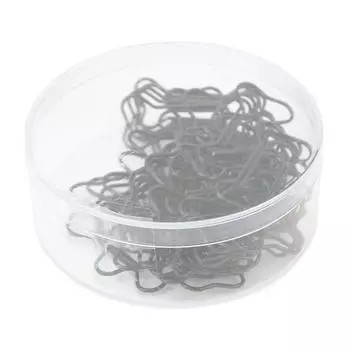 45 шт. скрепок в форме собачьей кости, черные, легкие, для организации записных книжек, проволочные зажимы-закладки