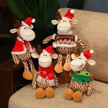 45 см милый симулятор рождественского жирафа, милые плюшевые игрушки, кукла-олень, детские игрушки для умиротворения детей, забавные подарки на день рождения 45cm