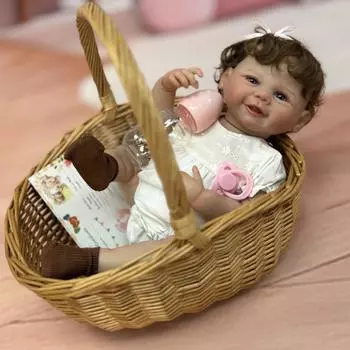 45 см очаровательная девочка с волосами с корнями ручная краска реалистичная кукла реборн для девочек коллекция подарок