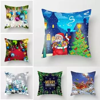45 см С Рождеством Чехлы для подушек Рождественские украшения Домашний декор С Новым годом Рождественские украшения наволочка 40x40cm