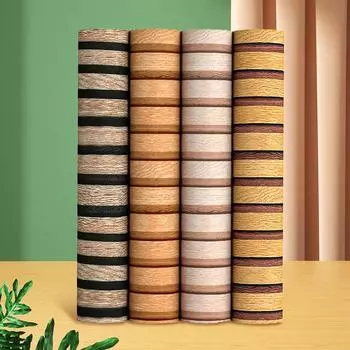 45 см самоклеящийся большой рулон водонепроницаемый фон стол шкаф деревянные полосы настенная наклейка ПВХ