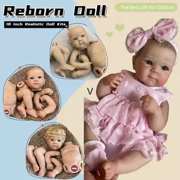 45 см виниловые окрашенные волосы на все тело, наборы кукол Bettie Bebe Reborn, игрушка-кукла «сделай сам» Girl Belly