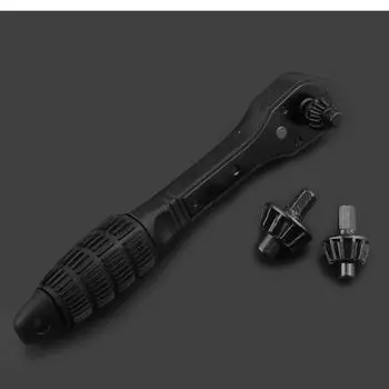 45# стальной ключ для патрона сверла с храповым механизмом черный ручной инструмент патрон гаечный ключ универсальный электрический аксессуар