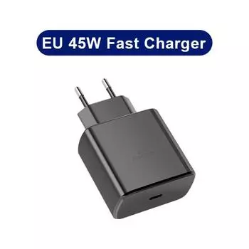 45 Вт PD зарядное устройство супер быстрая зарядка для Samsung Galaxy S24 S23 Ultra Note 10 Plus USB C Type C кабель адаптер для зарядного устройства мобильного телефона Black EU Plug