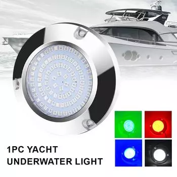 45 Вт водонепроницаемый лодочный транцевый светильник подводный понтонный транцевый светильник универсальный для морских судов яхт нержавеющая сталь 90 светодиодов 10 В-30 В красный
