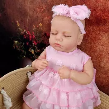 45cm High Simulation Doll Girl Accompanies and Plays Cannot Be Washed with Water Vinyl Doll Children s Day Festival Party Gifts