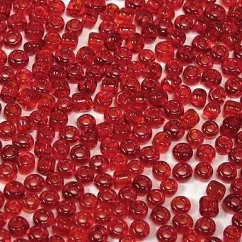 45г Красный стеклянный бисер 11/0