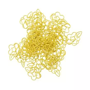 45pcs Paper Clips Multipurpose Flower Shaped Metal Paper Clips Set for Document Classification Yello
