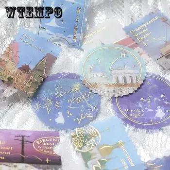 45PCS Штамповка Наклейка Упаковка Zhiyi Letter Соль Серия Арт Справочник Украшение Коллаж Материал Штамп Наклейка Маленький Свежий One size