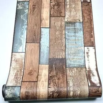 45см Обои ПВХ Наклейки на стену Самоклеящиеся Большой рулон Сделай сам Водонепроницаемые Под старину Деревянная текстура Мебель Домашний декор 45cmX1m