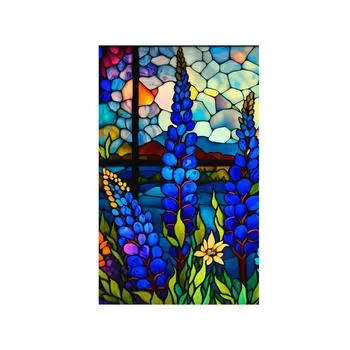 45СМx100СМ Наклейка на стекло для окна с рисунком цветов и птиц Самоклеящаяся наклейка Пленка для конфиденциальности окна Наклейка Стекло Style 2