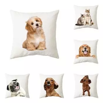 45x45 см чехол для подушки с милым котом, полиэстеровая подушка для кровати, гостиной, дивана, офисного сиденья, автомобиля, детский декор для дома 40x40cm